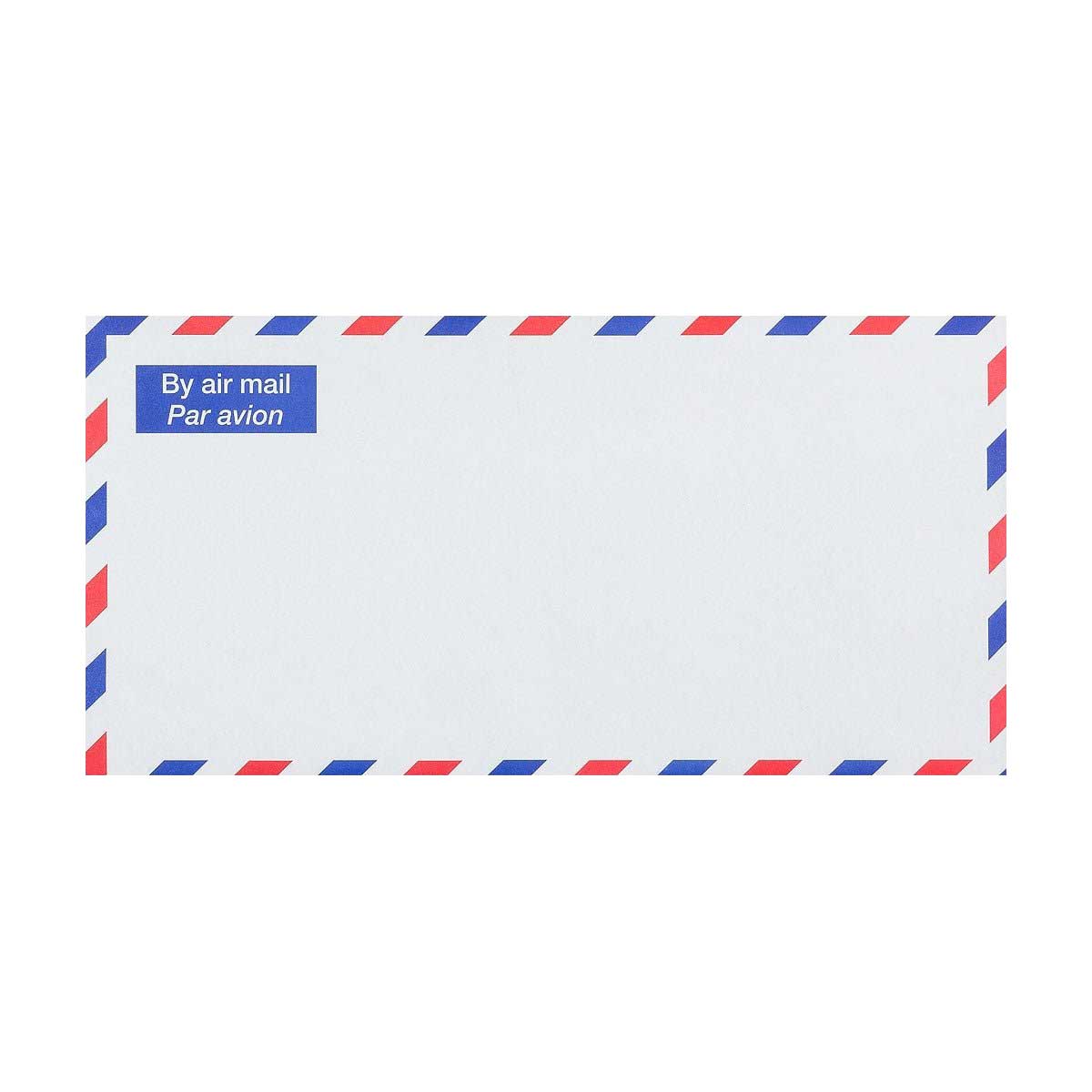 110x220 mm (DL) Luchtpostenvelop, gearceerde rand