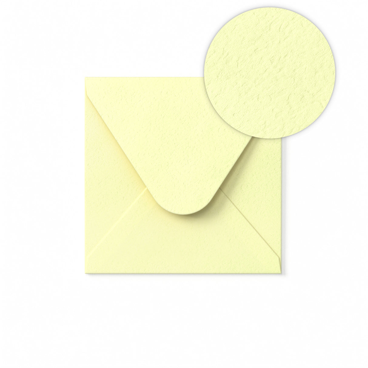 Ivoorkleurig Kuvert met Hamerslagmotief 110 x 110 mm