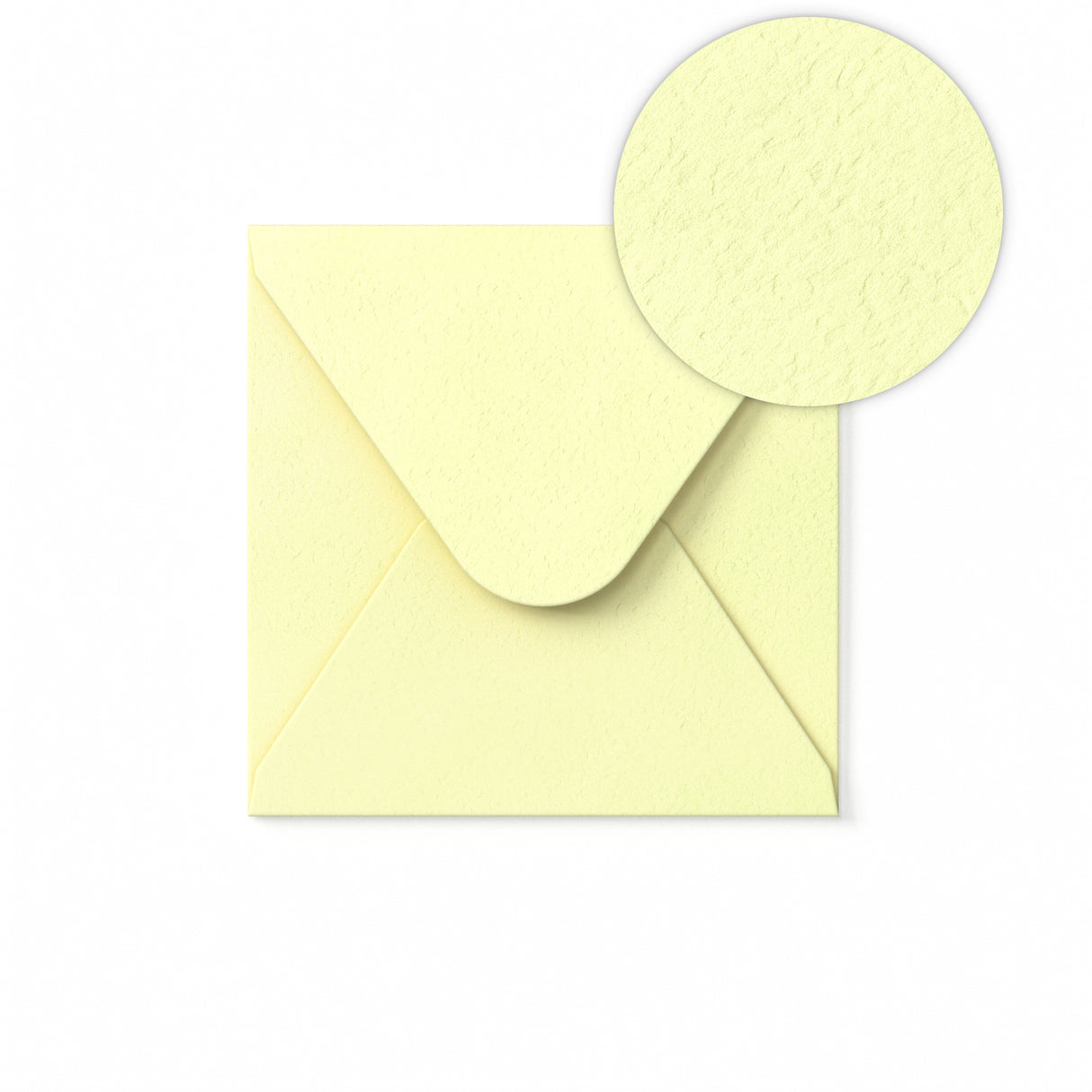 Ivoorkleurig Kuvert met Hamerslagmotief 130 x 130 mm