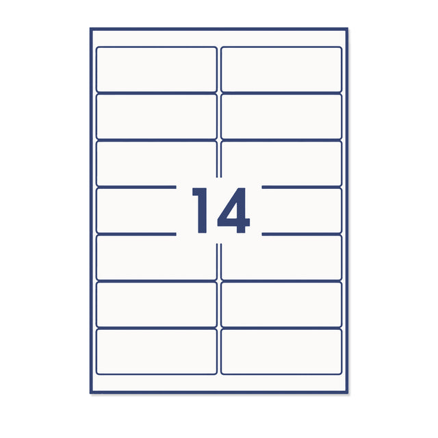 Rectangle Adhesive Labels Diamond White 99 x 38 mm (14 labels)