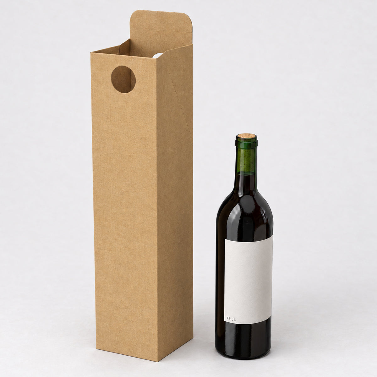 Kartonnen flesverpakking (75 cl.)