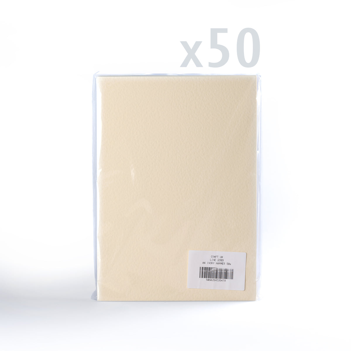 Gehamerde Kaart 300 g/m² Pak van 50 stuks