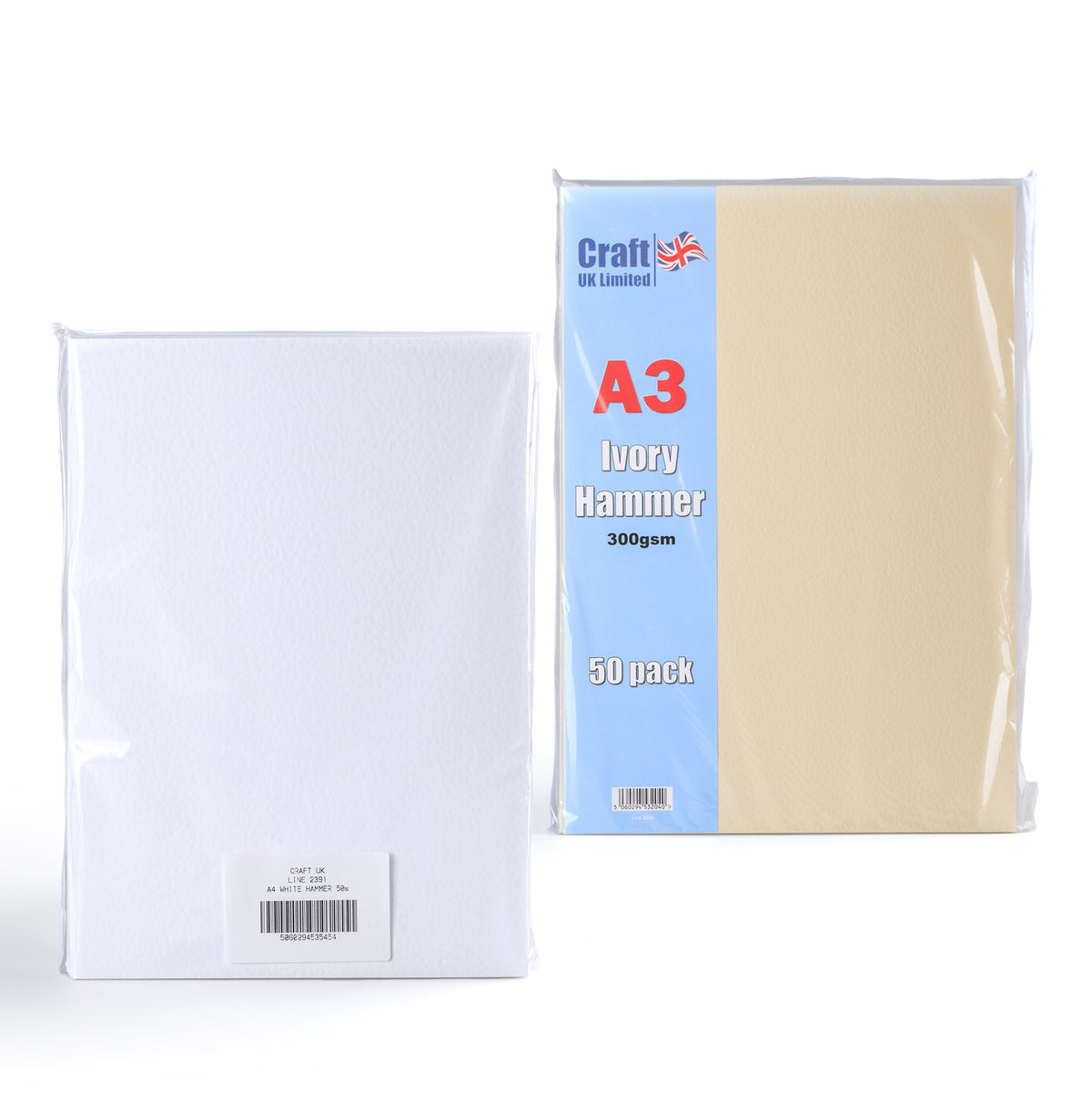 Gehamerde Kaart 300 g/m² Pak van 50 stuks