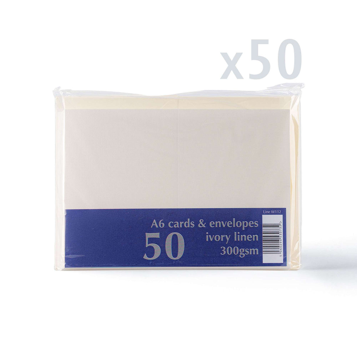 Kaarten en enveloppen met linnenstructuur – verpakking