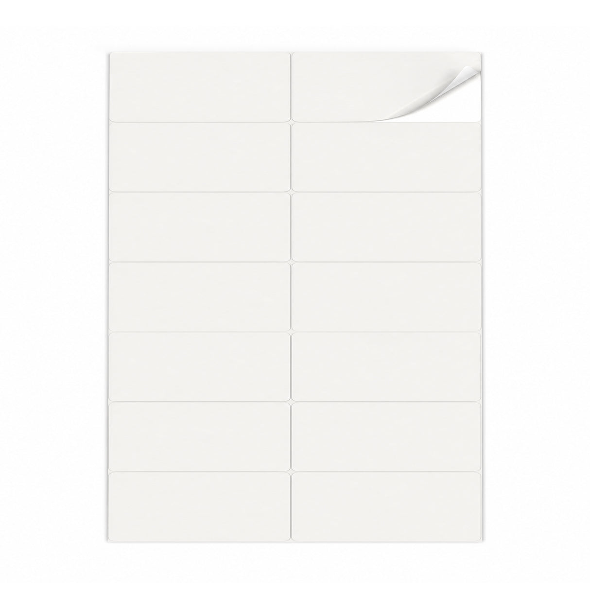 Witte etiketten pakketten M - 100 vel