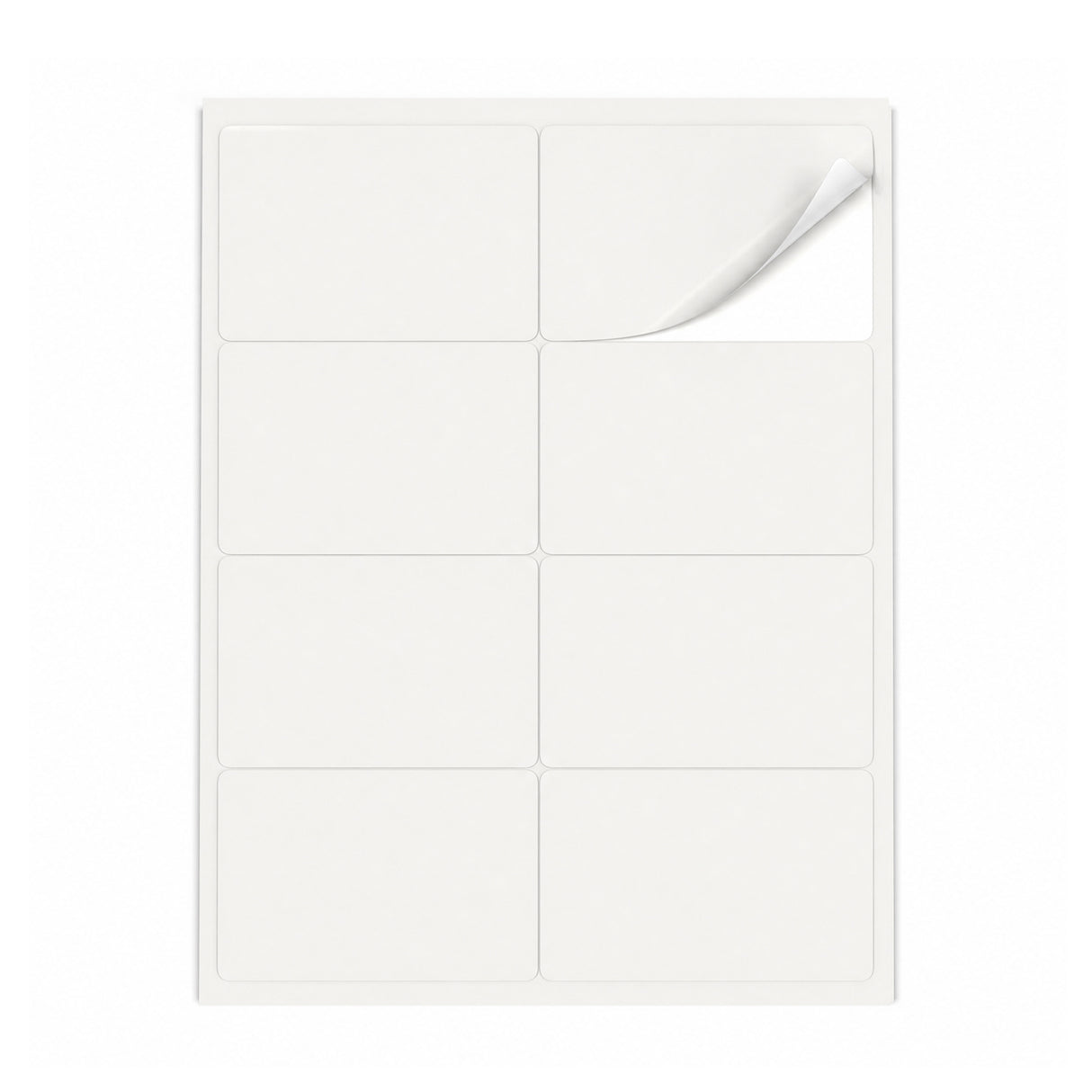 Witte etiketten pakketten ML - 100 vel
