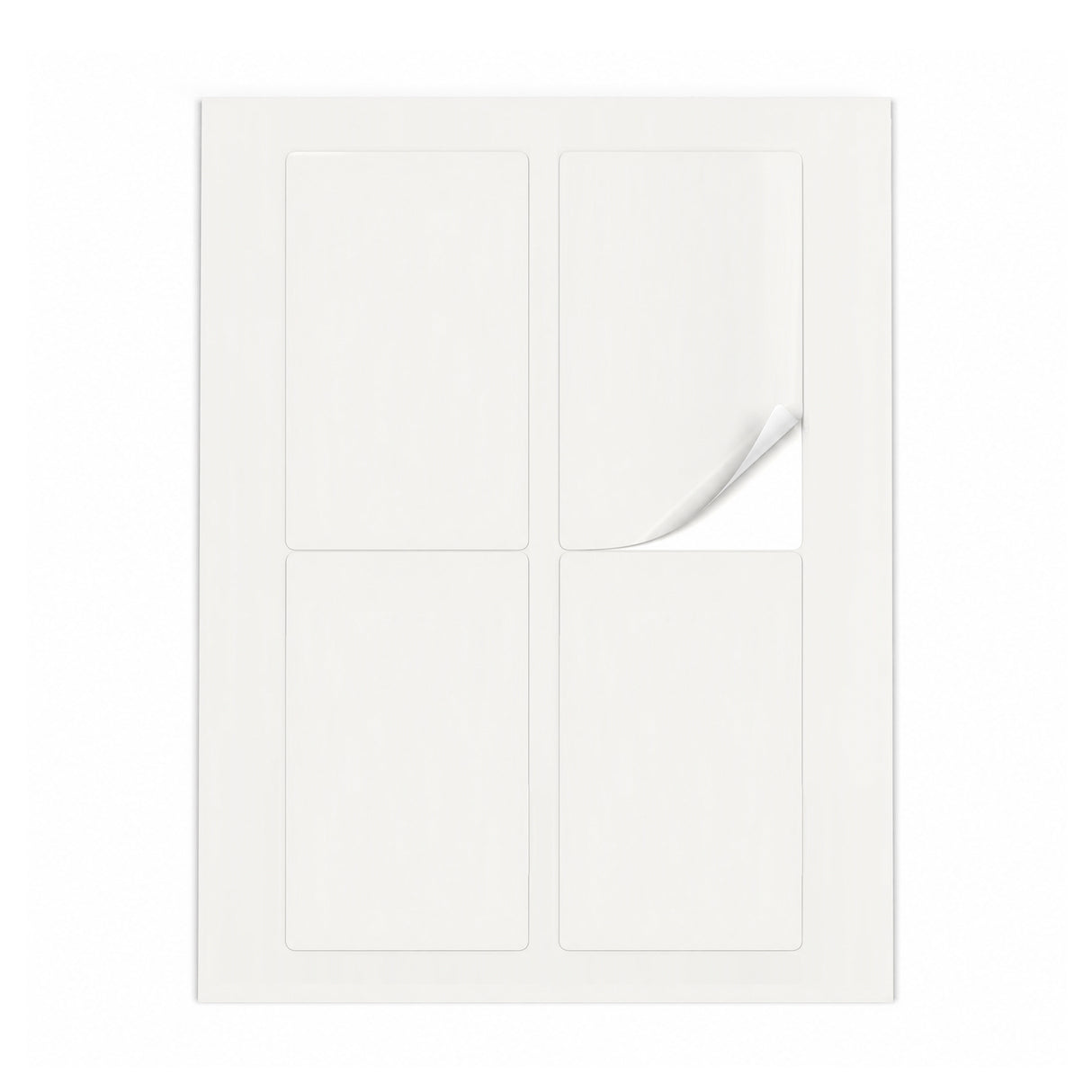 Witte etiketten pakketten L - 100 vel