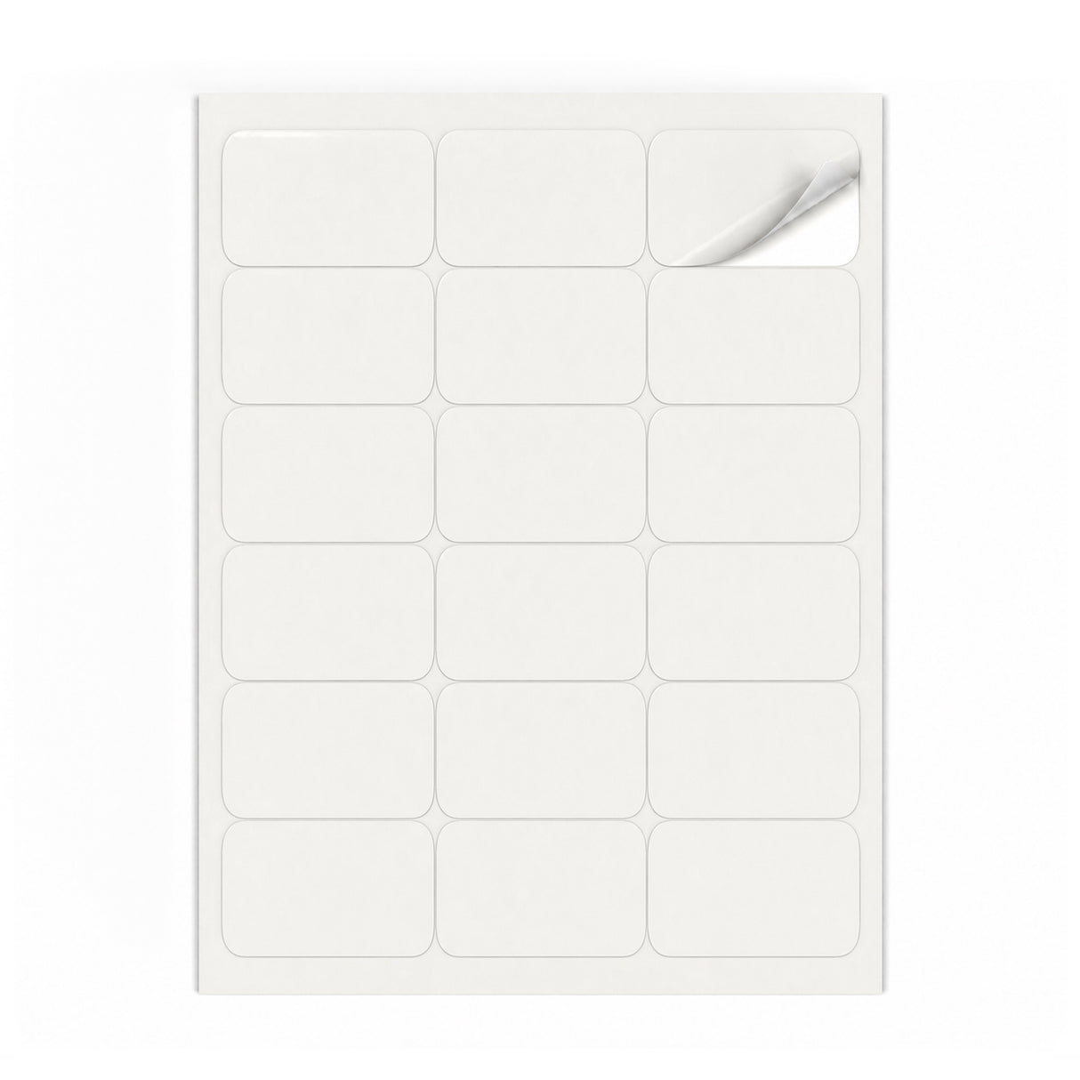 Witte etiketten pakketten M - 100 vel