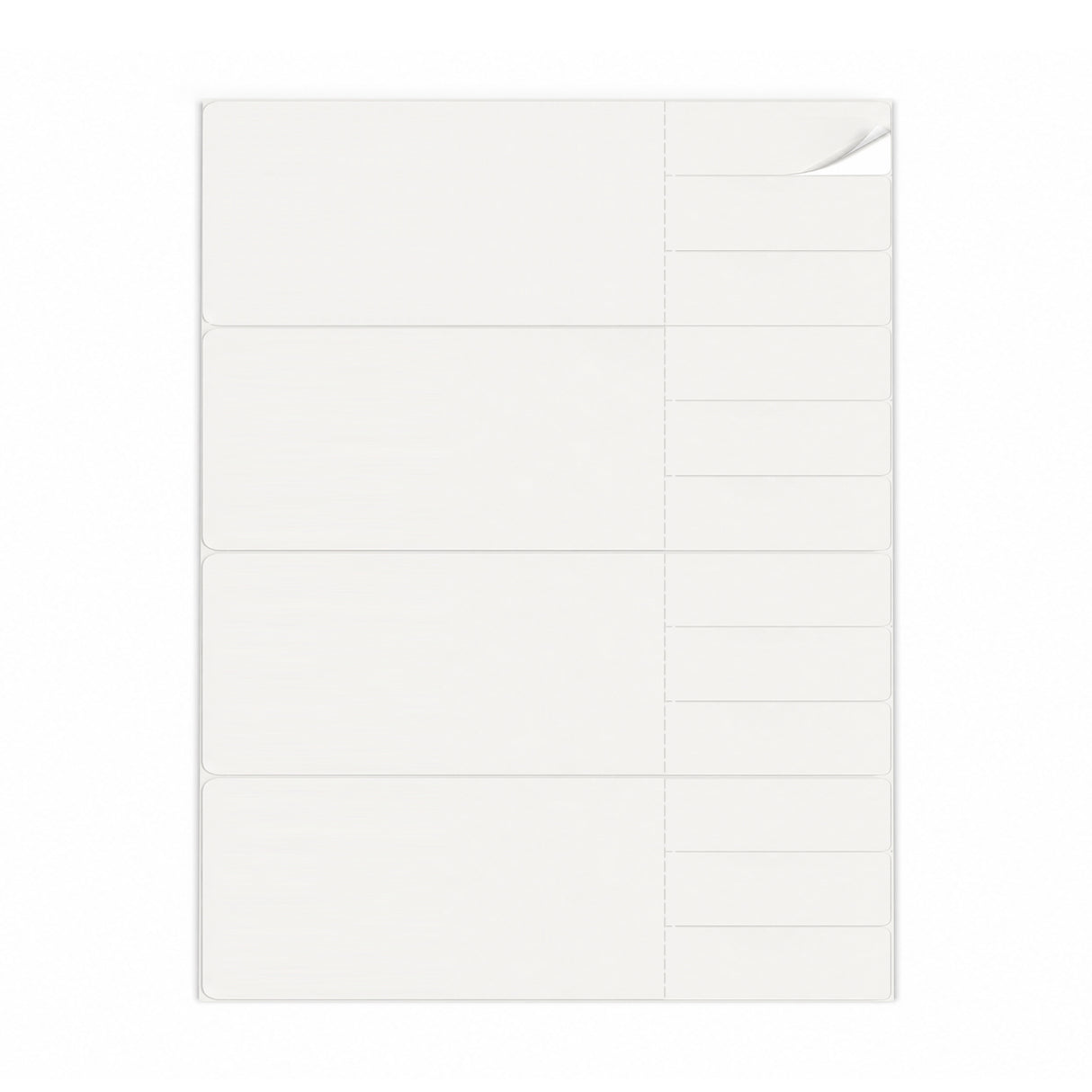Witte etiketten pakketten L - 100 vel