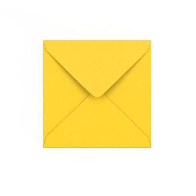 Mid Yellow Gummed V-Flap Envelope (140 x 140mm)