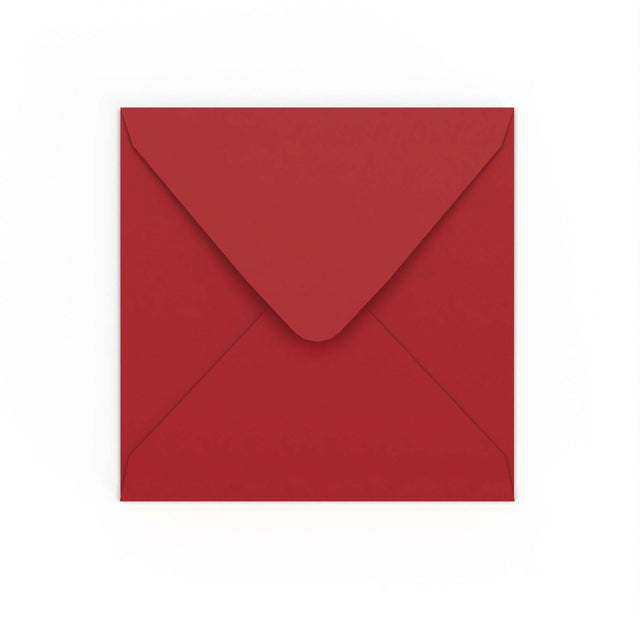 Dark Red Gummed V-Flap Envelope (155 x 155mm)