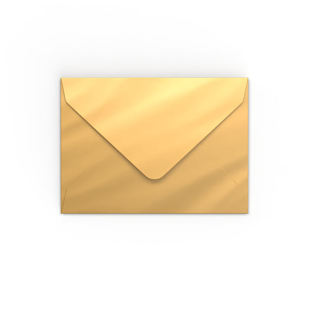Mirror Finish Envelopes Gold 82 x 113 mm (C7)