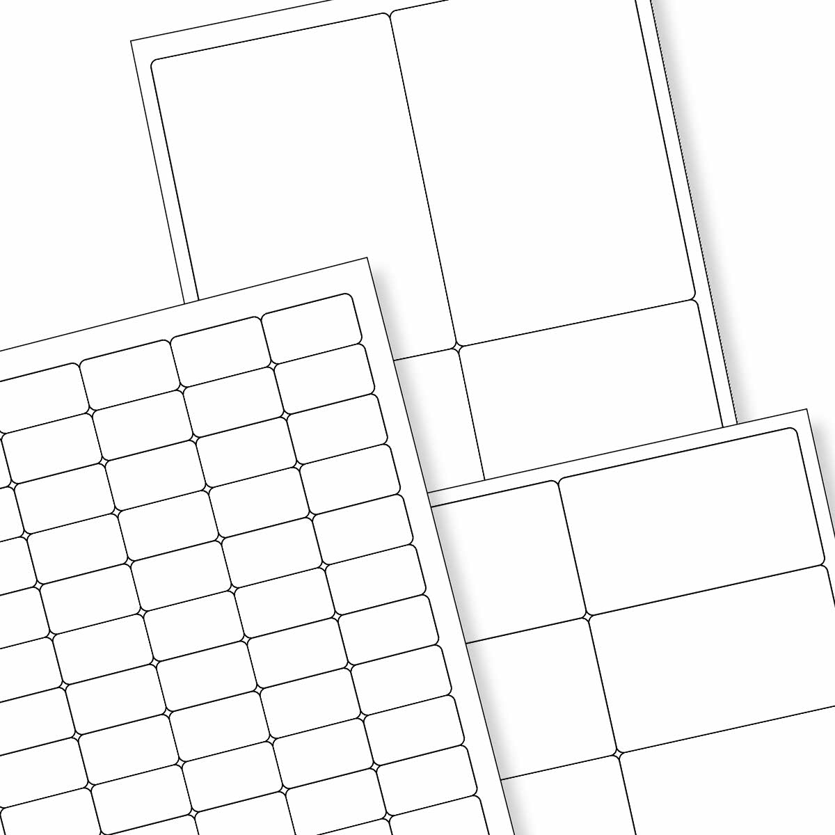 Witte klevende labels