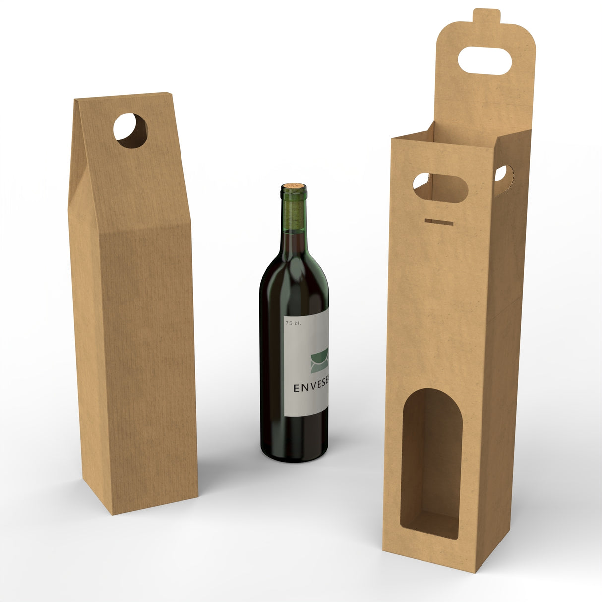 Kartonnen flesverpakking (75 cl.)