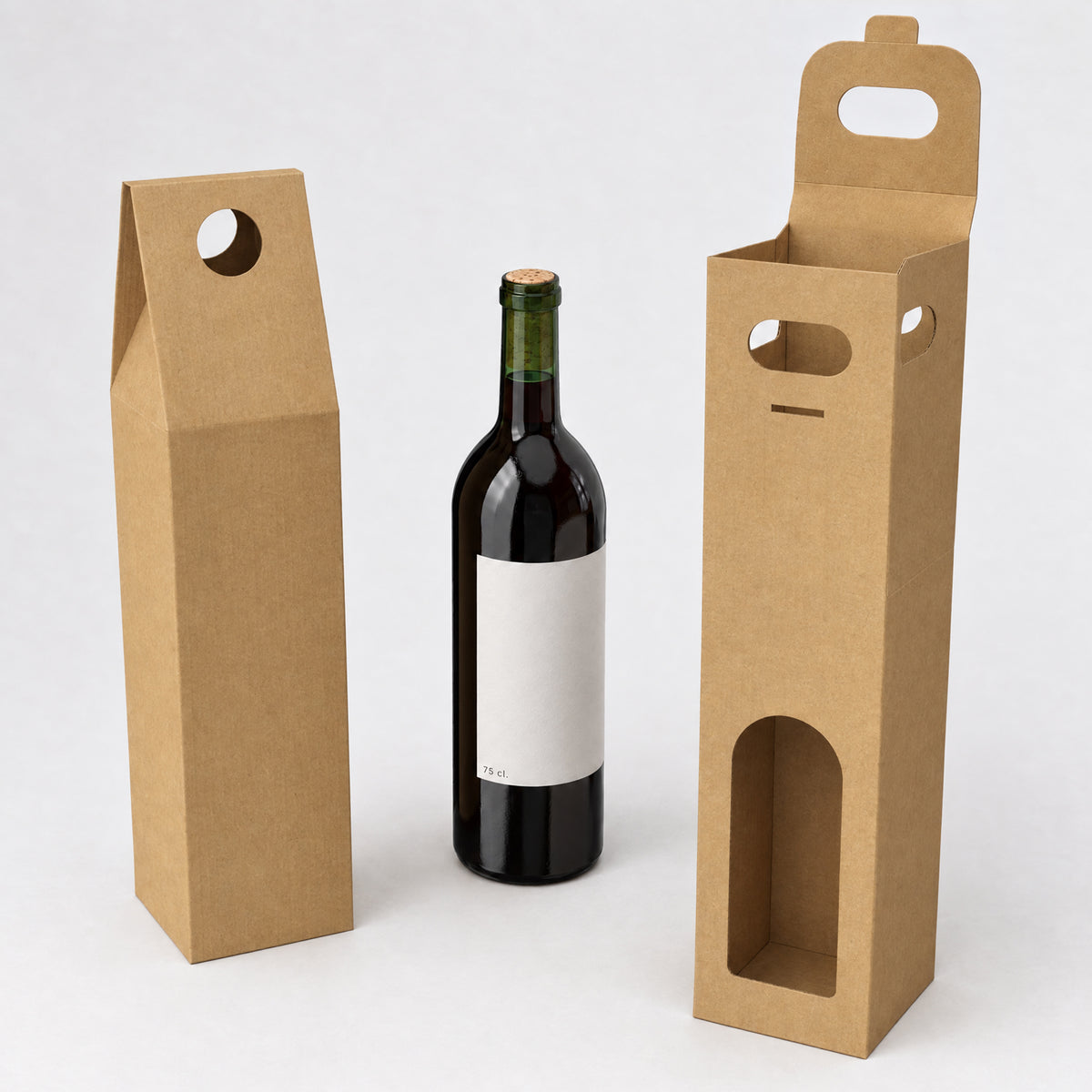 Kartonnen flesverpakking (75 cl.)