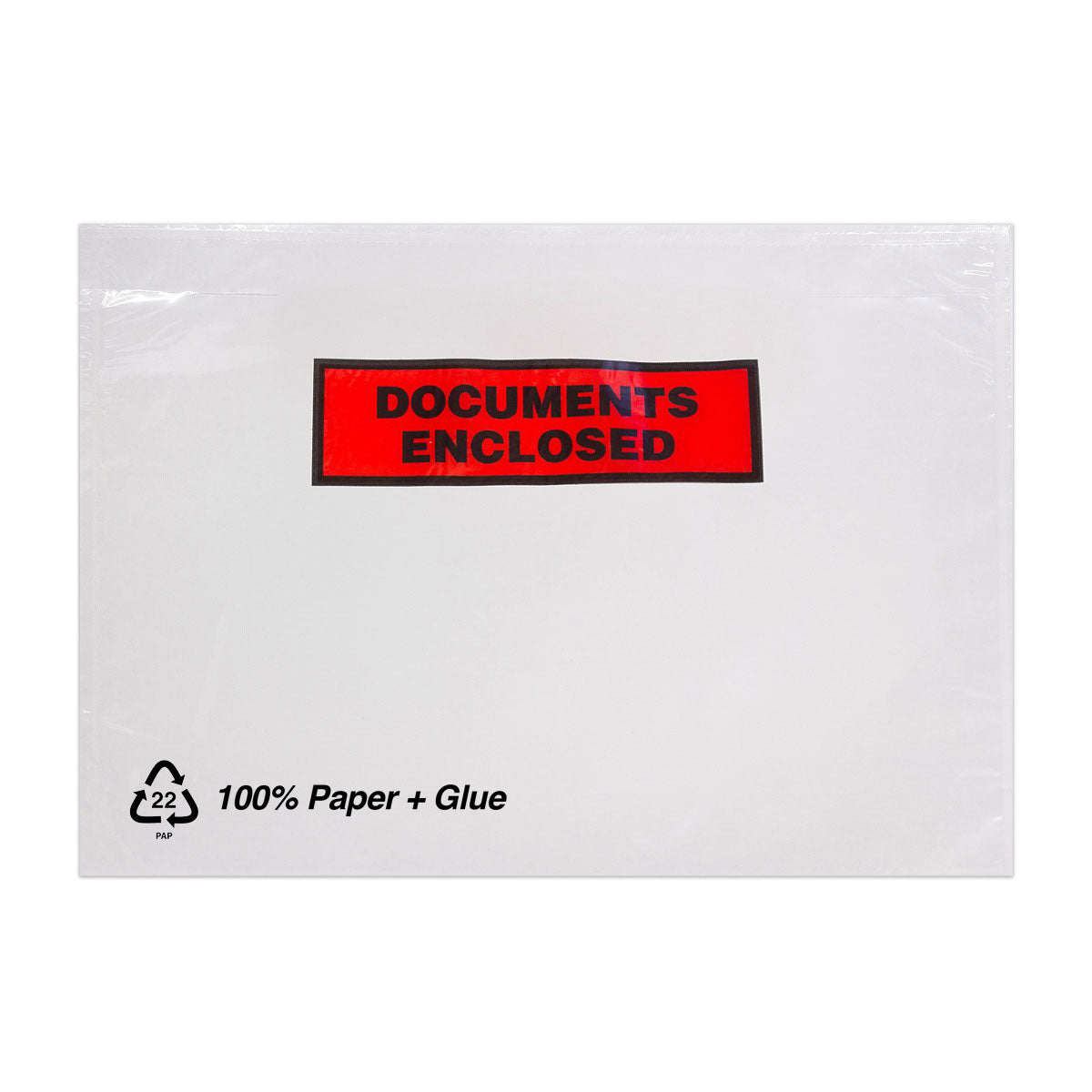 Papieren transparant documentenhoesje - geprint