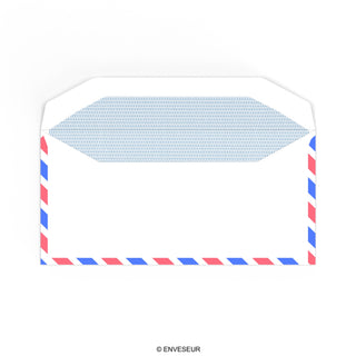 110x220 mm (DL) Luchtpostenvelop, gearceerde rand