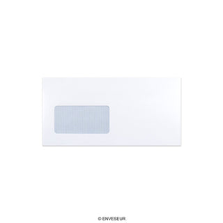 114x229 mm Witte envelop met venster