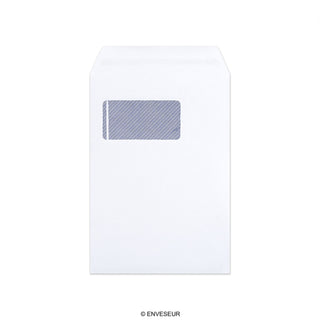 229x162 mm (C5) Witte envelop met verticaal venster