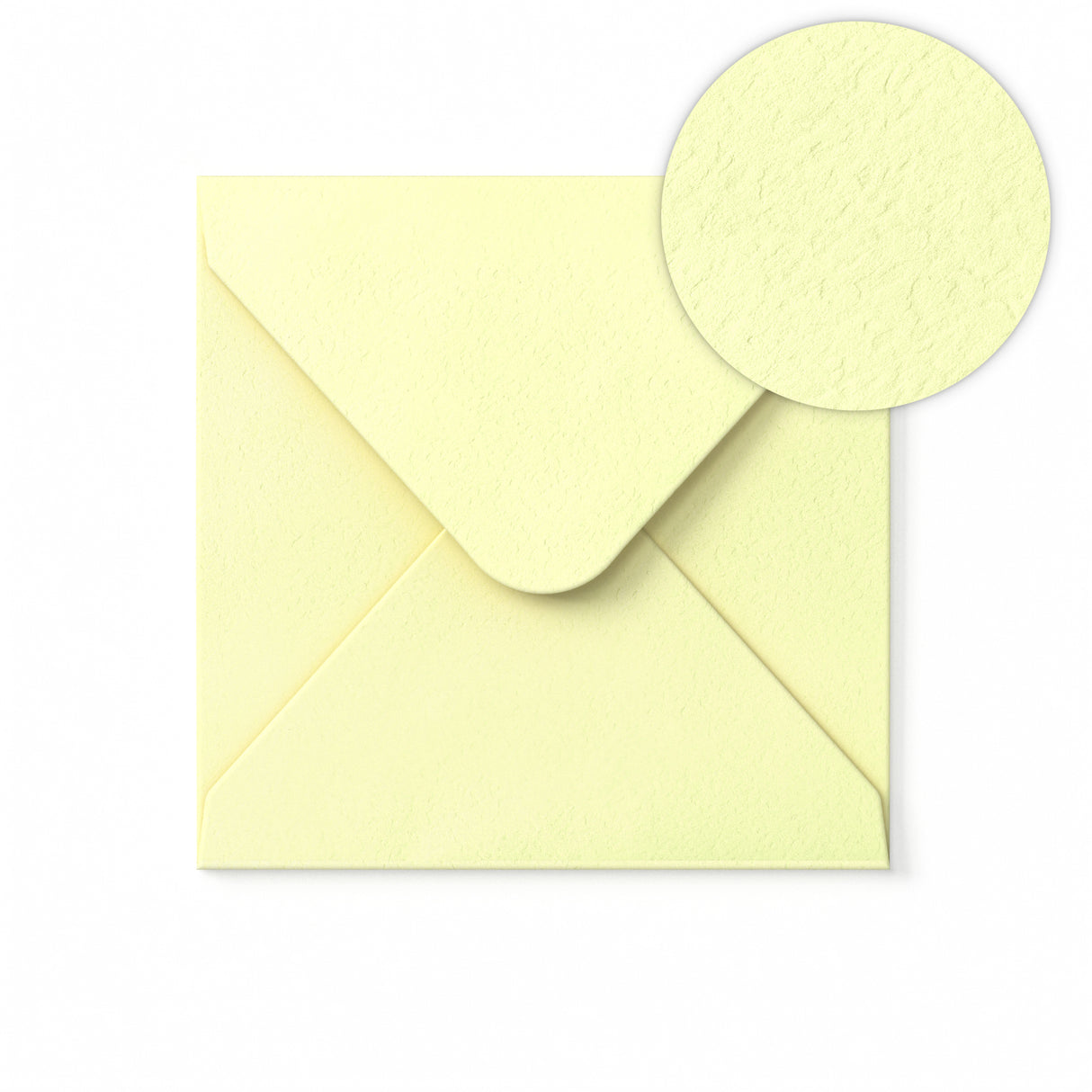 Ivoorkleurig Kuvert met Hamerslagmotief 155x155 mm