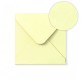 Ivoorkleurig Kuvert met Hamerslagmotief 155x155 mm