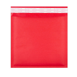 Coloured Kraft Paper Bubble Bag Mailers Red 165 x 165 mm