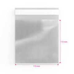 Cello Bags (Non-Header) Clear 110 x 110 mm