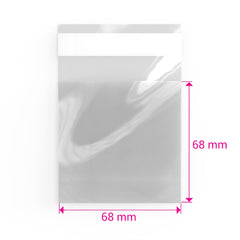 Cello Bags (Non-Header) Clear 68 x 68 mm