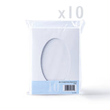 Witte drieluikkaarten met ovaal venster – verpakking