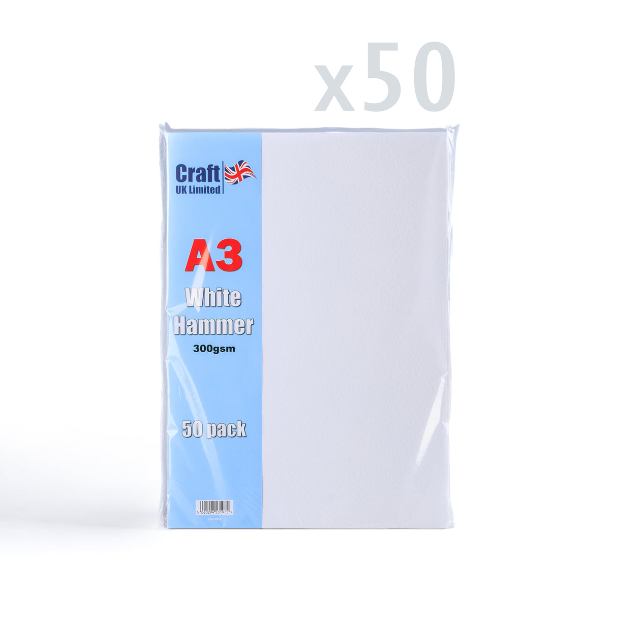 Gehamerde Kaart 300 g/m² Pak van 50 stuks