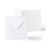 Set witte gladde kaarten 250 g/m² en enveloppen 100 g/m² – verpakking