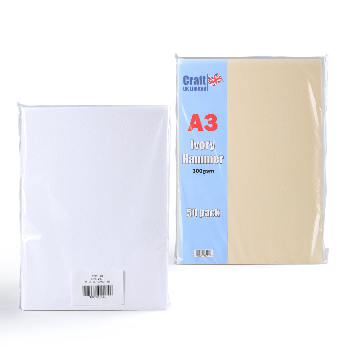 Gehamerde Kaart 300 g/m² Pak van 50 stuks