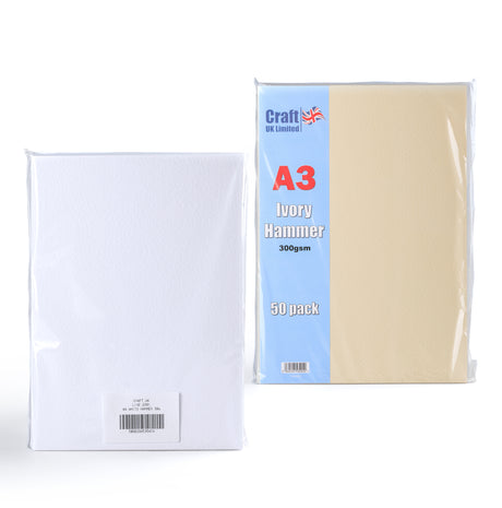 Gehamerde Kaart 300 g/m² Pak van 50 stuks