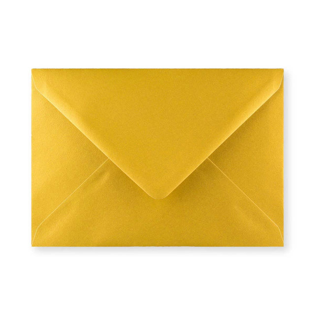 Metallic Gold Gummed V-Flap Greeting Card Envelope (133 x 184mm)