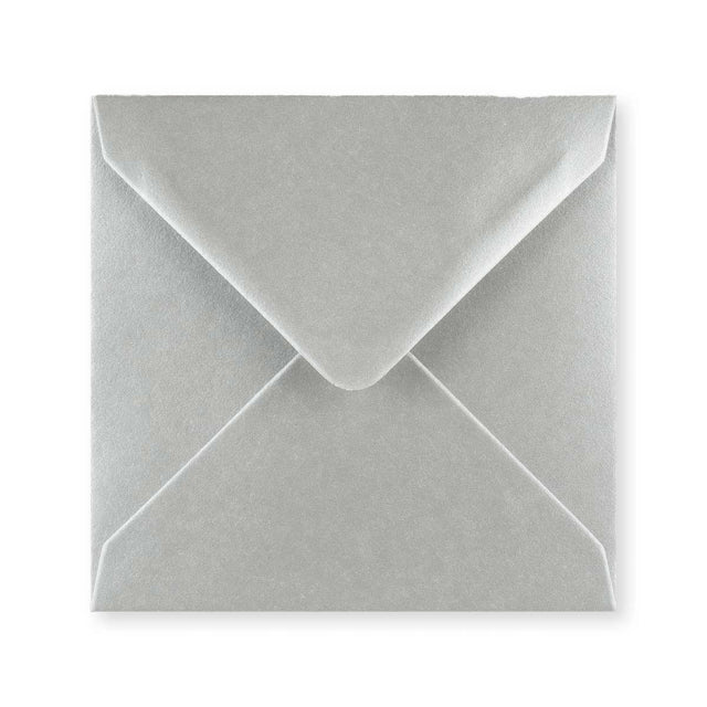 Metallic Silver Gummed V-Flap Greeting Card Envelope (140 x 140mm)