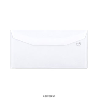 Witte envelop met binnendruk 110x220 mm (DL) 80gr/m²