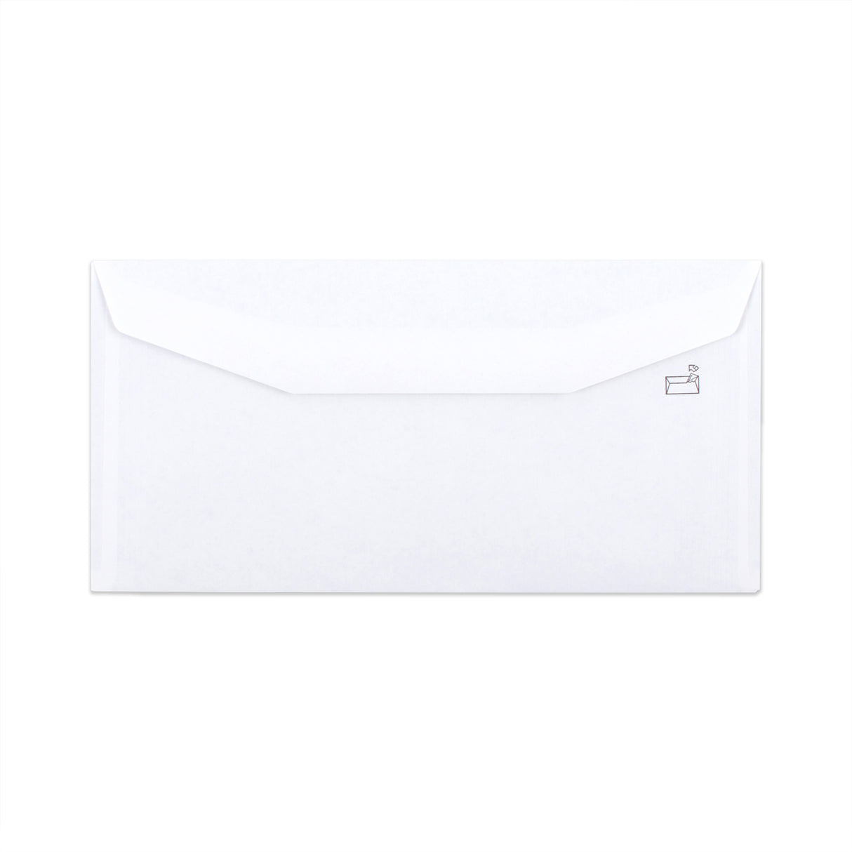 Witte envelop met binnendruk 110x220 mm (DL) 80gr/m²