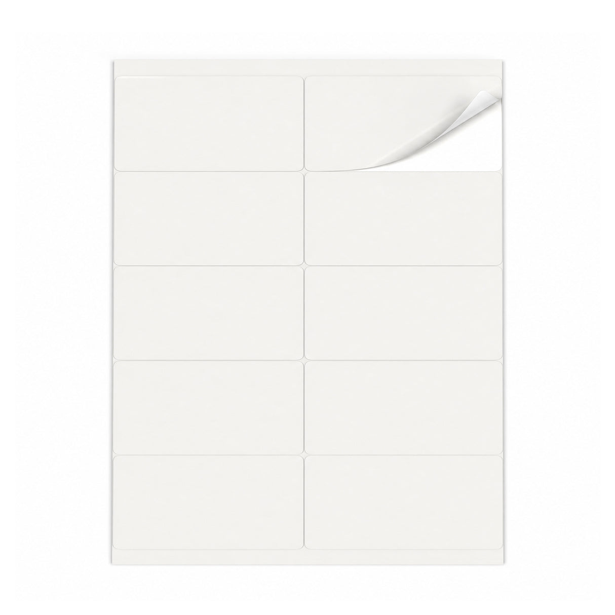 Witte etiketten pakketten ML - 100 vel