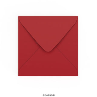 155x155 mm Donkerrood Envelop