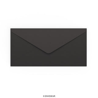110x220 mm (DL) Zwart Envelop