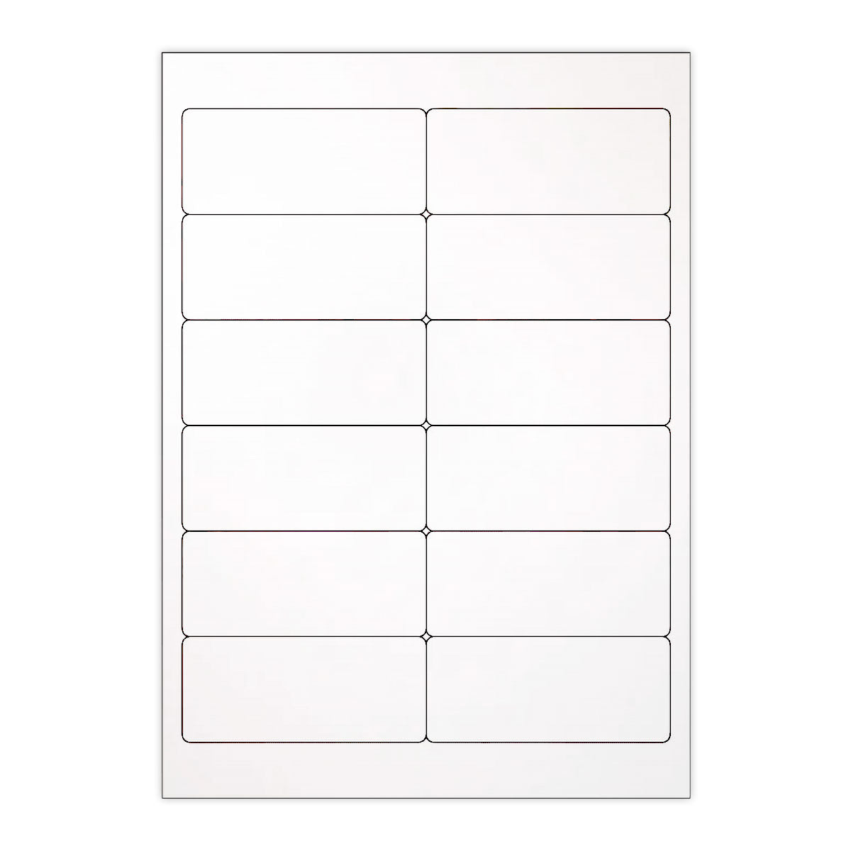 Witte klevende labels