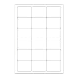 Witte klevende labels