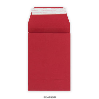 Donkerrood harmonica-envelop 162x114x25 mm (C6)