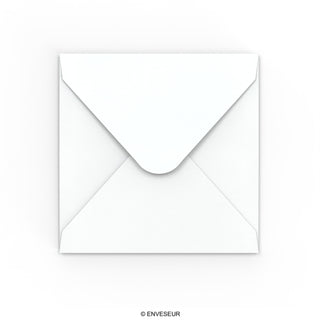 Witte envelop met hamerslageffect 155x155 mm
