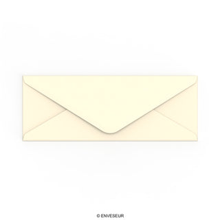 80x215 mm Ivoor Geweven Envelop