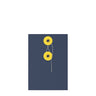 Coloured envelopes with string and washer closure Navy Blue + Yellow 162 x 114 mm (C6)