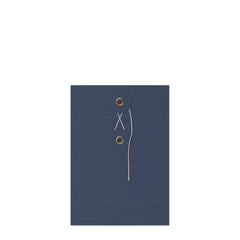 Coloured envelopes with string and washer closure Navy Blue 162 x 114 mm (C6)