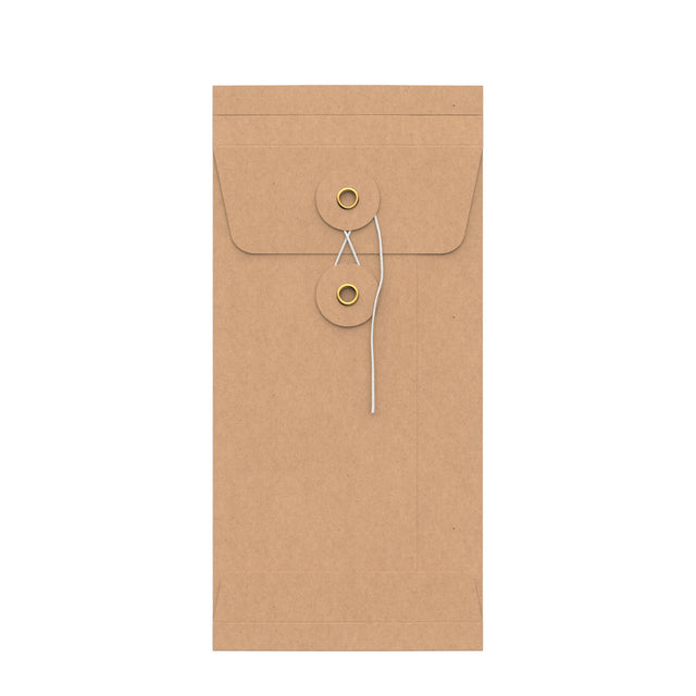 String & Washer Gusset Envelopes Manila 220 x 110 mm (DL)
