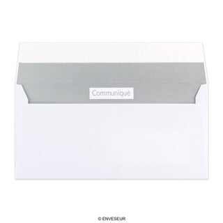 110x220 mm (DL) Witte envelop communique