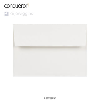 114x162 mm (C6) Hoog Wit Conqueror Gelegde Envelop
